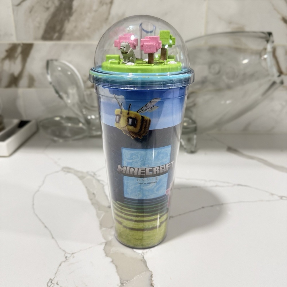 Minecraft Tumbler Cup Dome Lid - Creeper Bee Sheep - Movie Release Exclusive